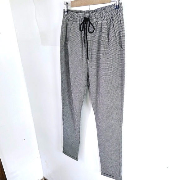 NWT Shinestar Houndstooth Elastic Waist Pull On Women's Dress Pants Size M - Picture 3 of 9